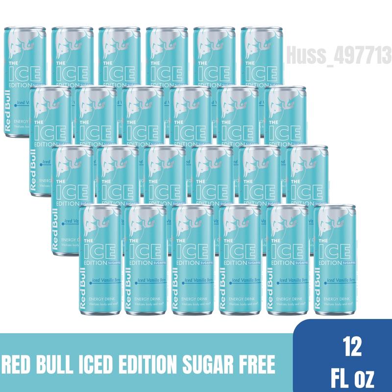 Red Bull Iced Edition Vanilla Berry Sugar Free Energy Drink ️ 12 fl oz | Multiple Pack Options (1–24 Cans)
