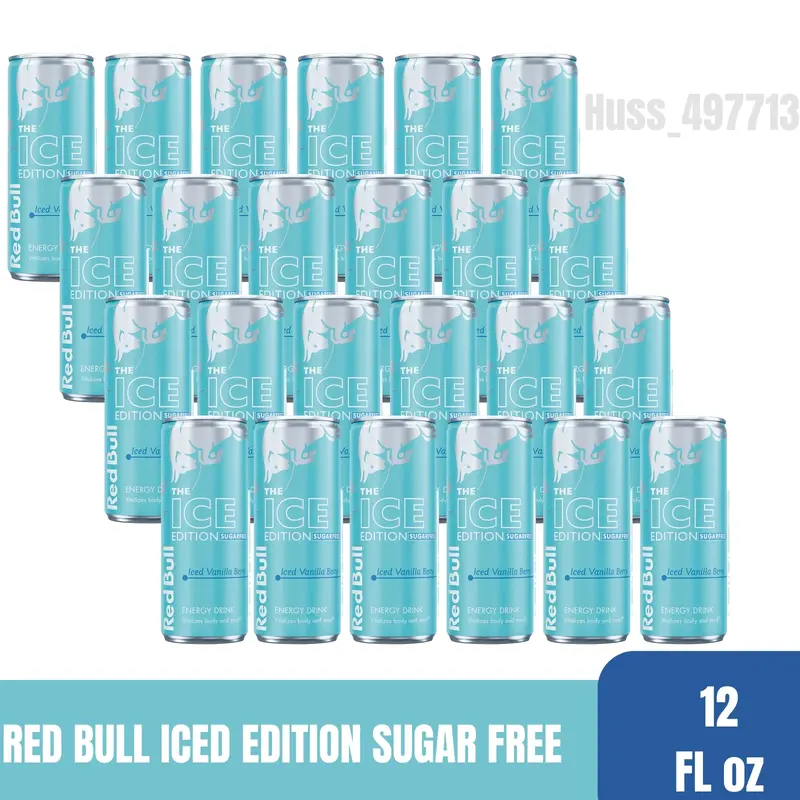 Red Bull Iced Edition Vanilla Berry Sugar Free Energy Drink ️ 12 fl oz | Multiple Pack Options (1–24 Cans)