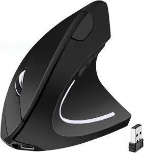 Ergonomic Mouse, High Precision Vertical Wireless Mouse, Rechargeable 2.4GHz Optical Vertical Mice, 3 Adjustable DPI 800/1200/1600 DPI, for Laptop, PC, Computer etc, Specially for Right-handers