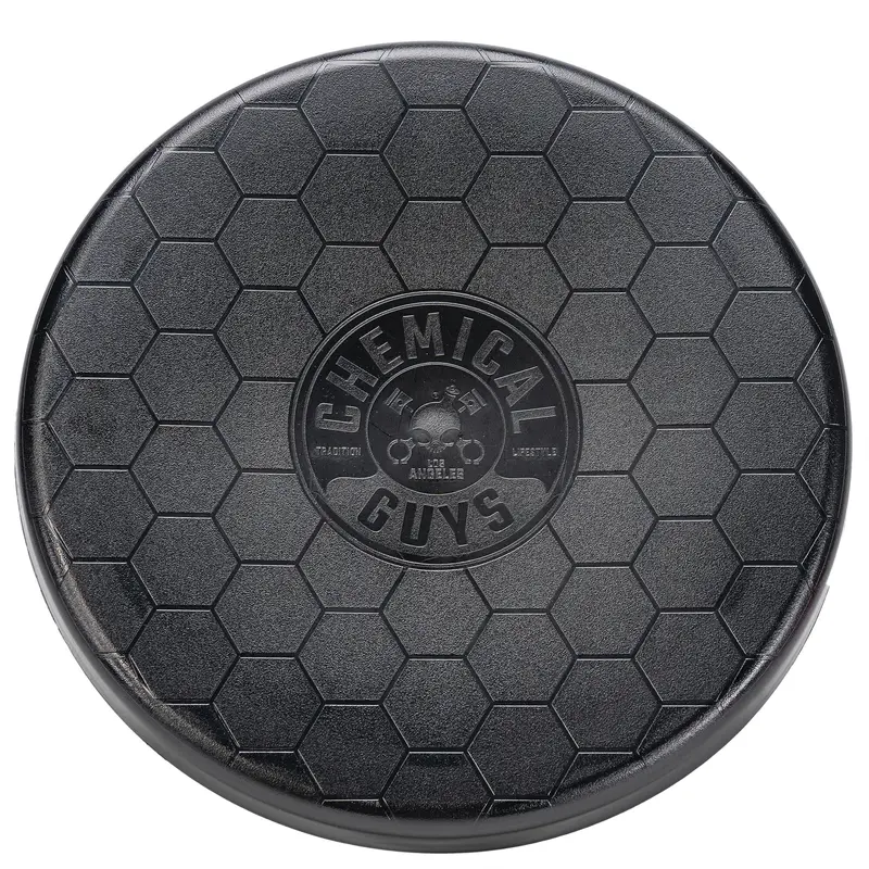 CHEMICAL GUYS Durable Plastic Snap-On Detailing Bucket Lid Accessory (12in Dia) - Converts into Step Stool/Storage, Organizes Bottles, Keeps Towels Dry, Holds Soapy Suds, Enables Kneeling, Ideal for Garage Car Washing & Maintenance