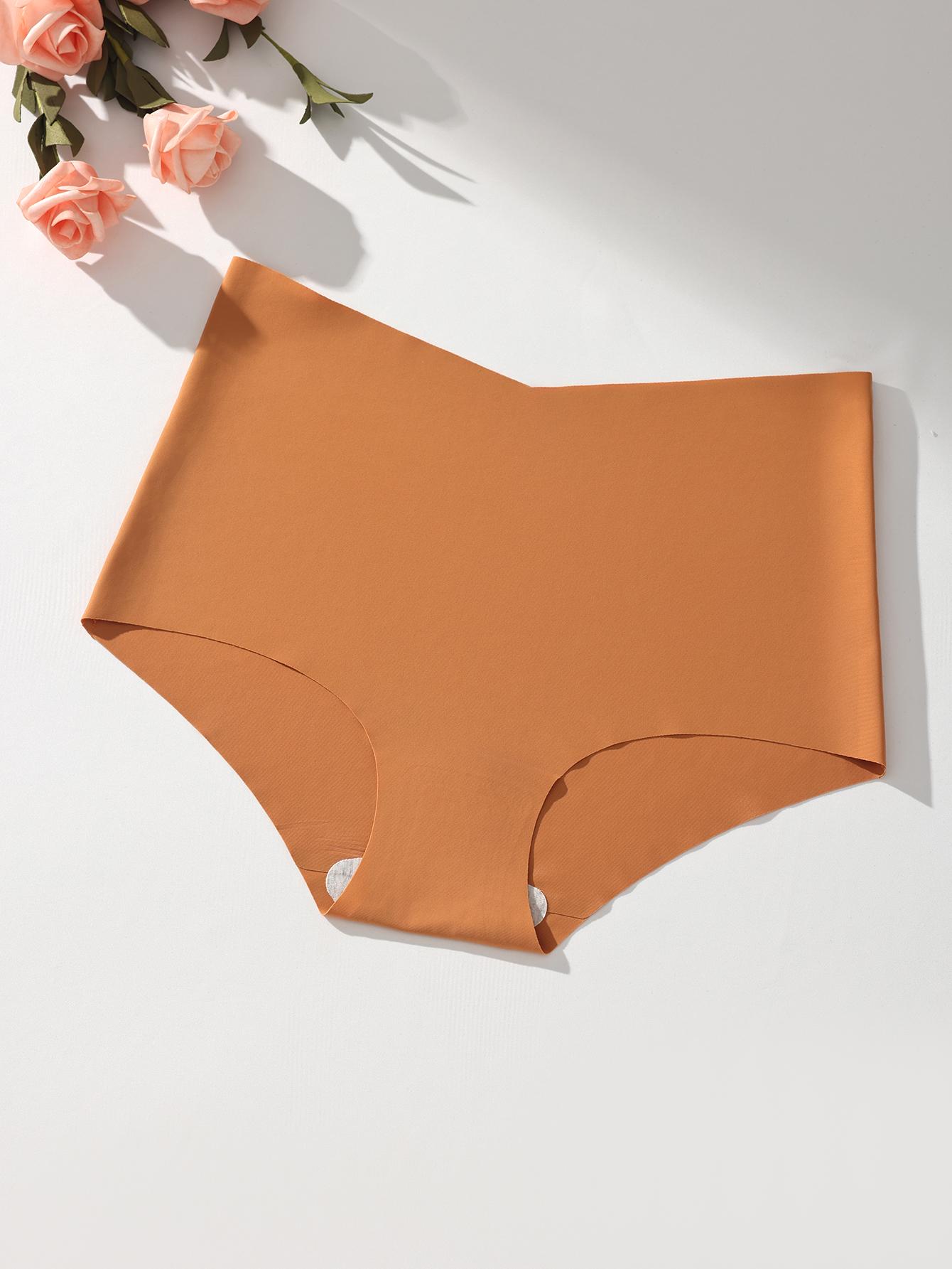 Hotcom Plus Size Seamless High Waisted Underwear For Women No Show Panties Full Coverage Soft Briefs 7 Pack XS-XXL Breathable Bikini Lingerie Everyday Clothes Fit Womenswear Leg - Feminine