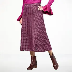 C. Wonder C Wonder Tweed A-Line Midi Skirt