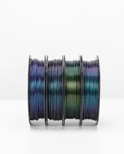 PLA 3D Printer Filament 250g,PLA PrintingFilament Starry Sky Series Pla 1.75mm , toksen3d Chameleon Twilight Black/Burnt Titanium/Opal Gold Green/Royal Green-250g 3D printing pen filament