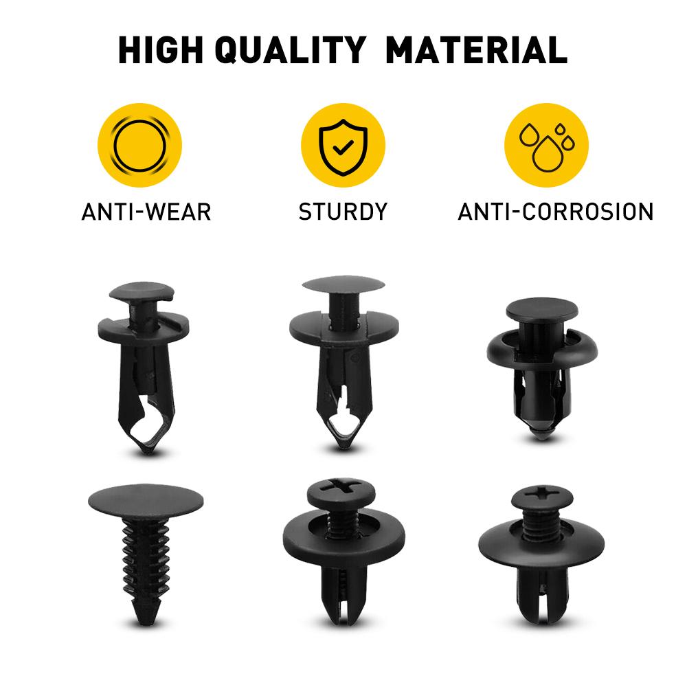 190X Car Clips for Hole Plastic Rivets Retainer Fender Push Pin Fastener Bumper 190X Car Clips for Hole Plastic Rivets Retainer Fender Push Pin Fastener Bumper