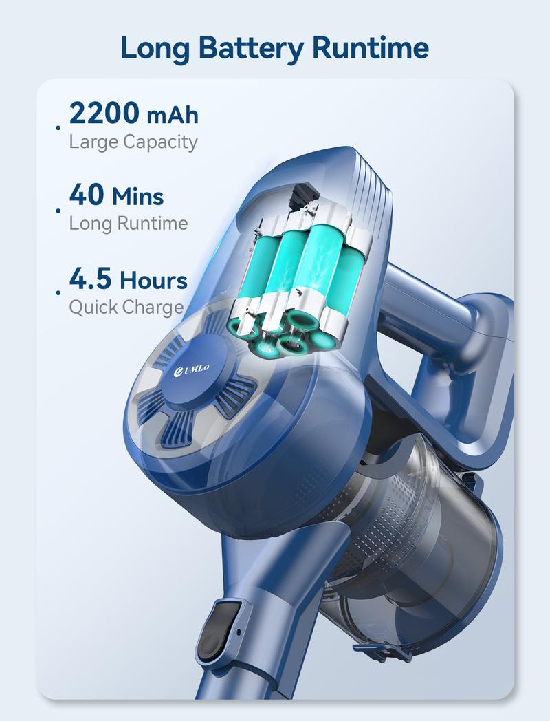 N3S Cordless Vacuum, Electric Floor Sweeper, Lightweight Powerful Suction Stick Canister Vacuum For Home Hardwood Floor Pet Hair Carpet Household