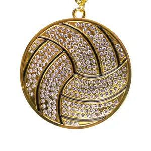 MED2 Volleyball Bling Medal Gold