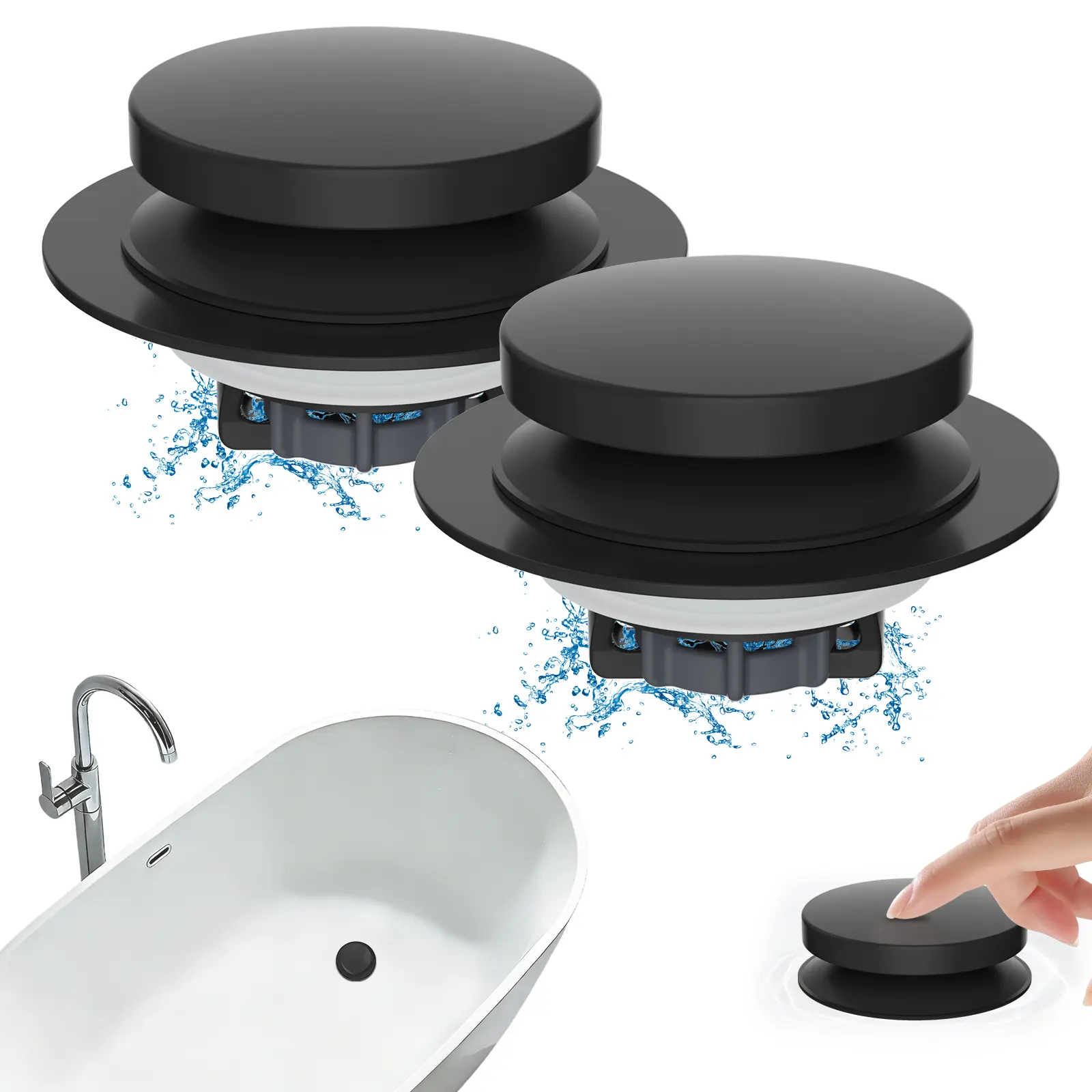 2 Pack - Matte Black