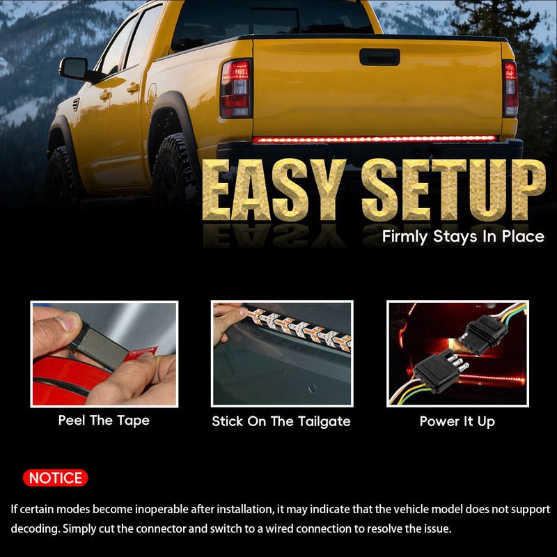 DIBMS Upgraded 60-Inch LED Tailgate Light Bar Strip with Fall Warning Signal, Arrow Turn Signals, IP67 Waterproof, Red & Amber Bright LEDs,Ambient Lighting Lightbar DIBMS Upgraded 60-Inch LED Tailgate Light Bar Strip with Fall Warning Signal, Arrow Turn Signals, IP67 Waterproof, Red & Amber Bright LEDs,Ambient Lighting Lightbar