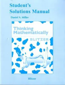 USED-Student Solutions Manual for Thinking Mathematically by Blitzer, Robert F. (Paperback)