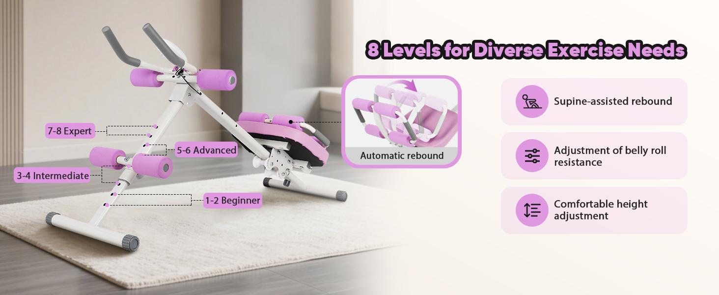 adjustable abdominal exerciser,6 in 1 Ab Trainer Machine,six pack abs trainer,ab coaster machine form,Multi-Functional Adjustable Ab Workout Equipment for Home Gym, Sit Up Exercise and Strength Training