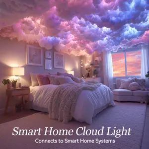 3D Big Cloud Lightning Light 360 Degree Wireless Remote APP Music Sync Multicolor Lightning Smart Cloud Light For Home LED Decor