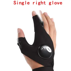 Motorcycle Cycling Gloves Fishing Gloves with LED Flashlight Night Light Waterproof Outdoor Repairing Glove Moto Accessories NONE
