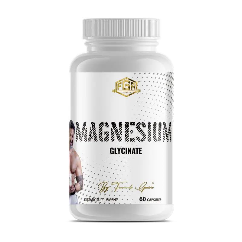 FGA Magnesium Glycinate Capsules - Absorbable Fitness Supplement with Minerals Vitamins, Contains Magnesium Stearate for Daily Wellness Support