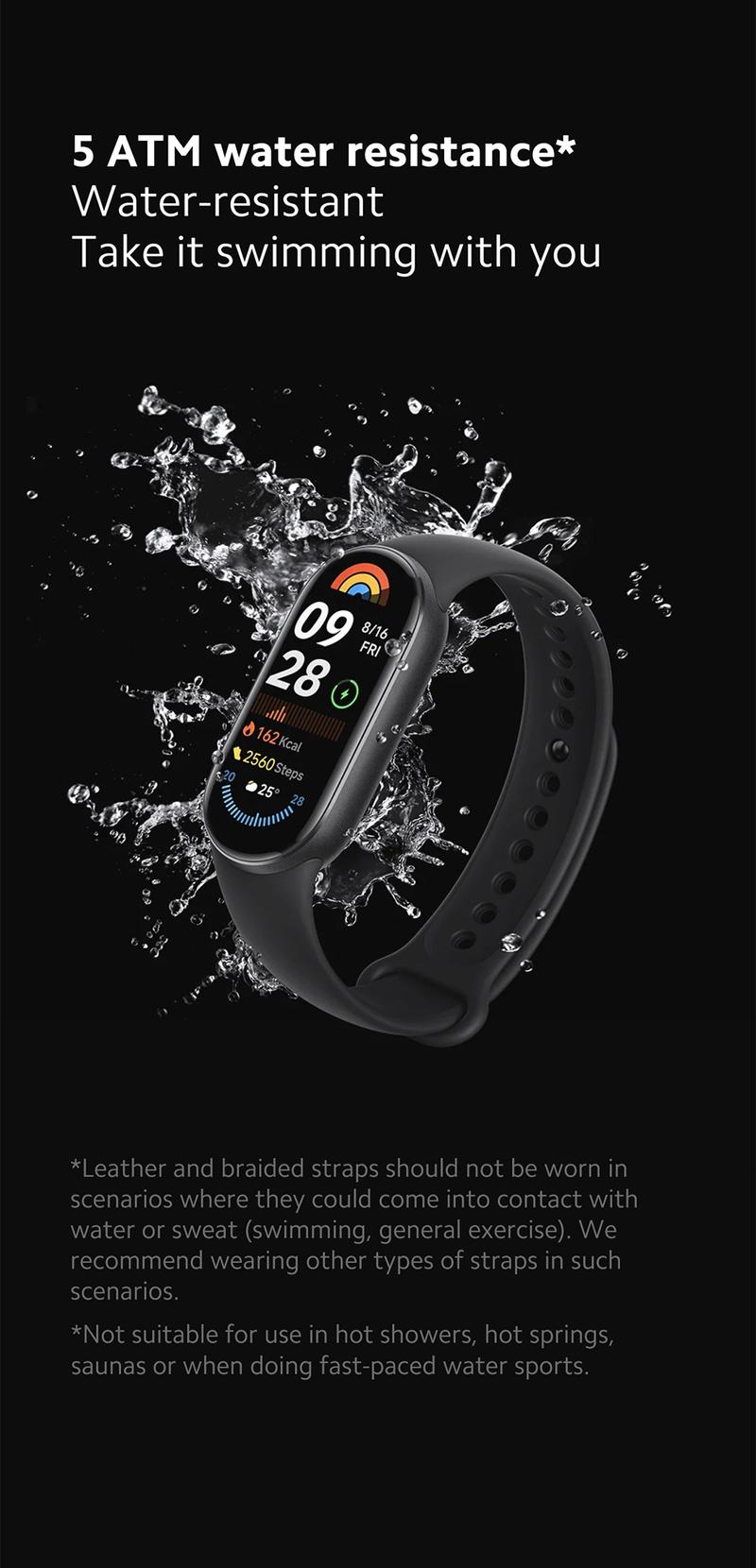 Smart Band 9 Global Version  1.62" Amoled Display | up to 21 Days of Battery Life | Over 150 Workout Modes - Wearable Bluetooth Alloy Aluminium Watches Android Charging Screen