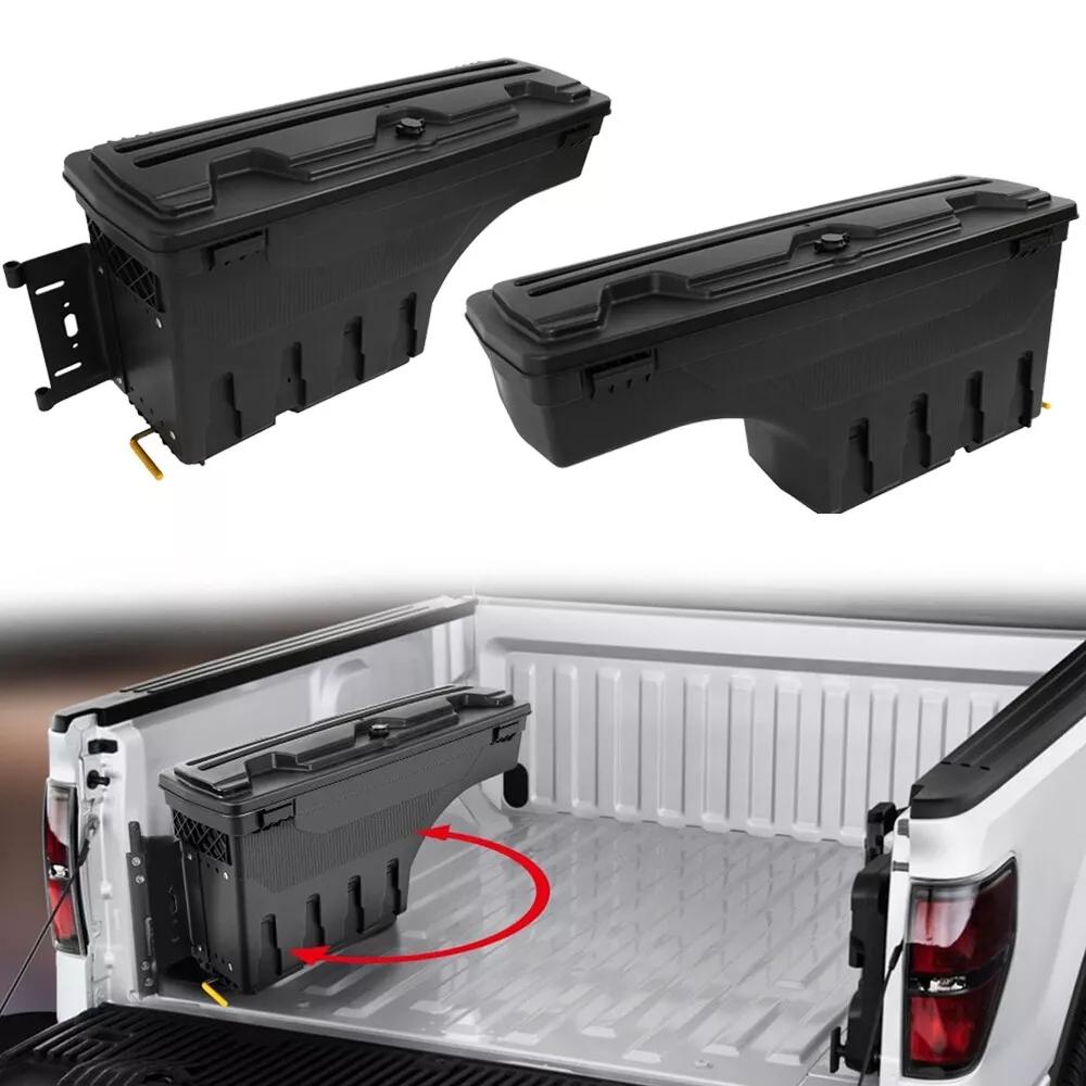 2Pcs Lockable Truck Bed Storage Box Toolbox LH & RH Fit For 02-18 Dodge Ram 1500 2500 3500 Improved Version