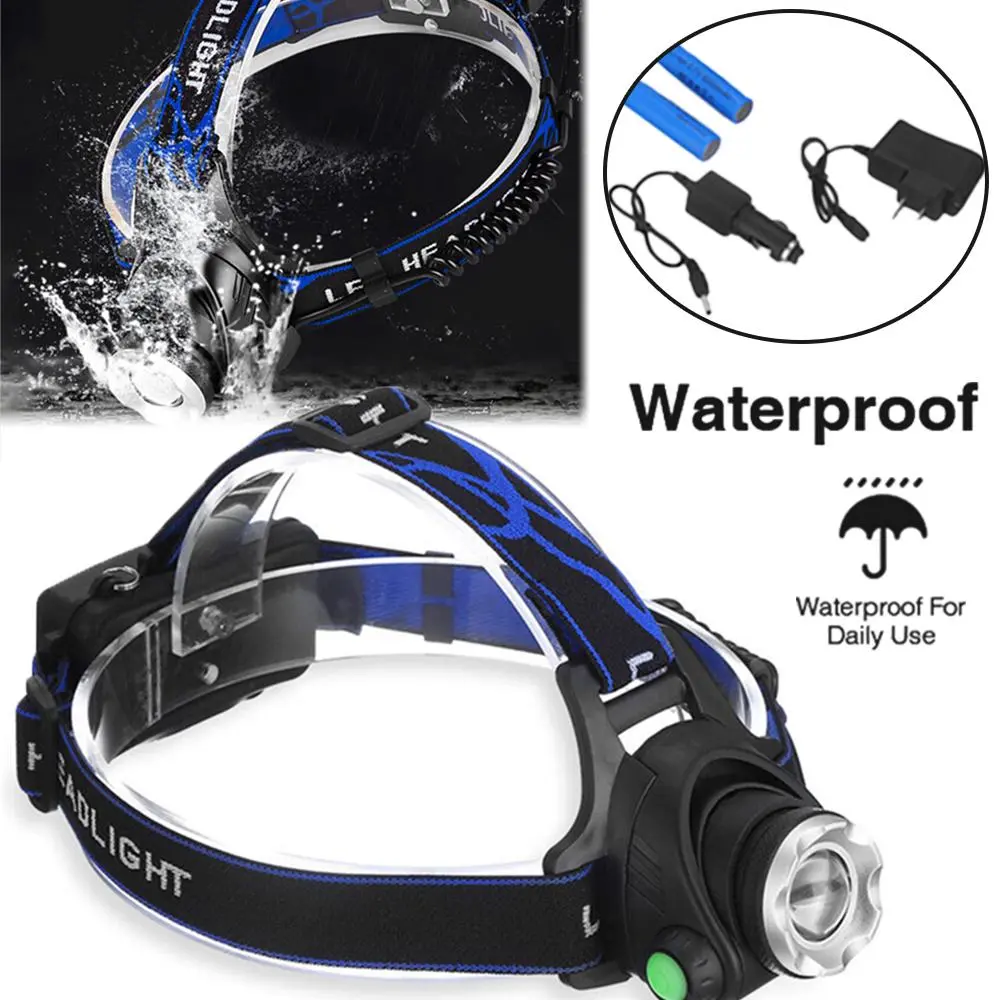 Ultra-Light Bright LED Rechargeable Headlamp Flashlight - Waterproof Motion Sensor, 3-Mode Portable Rechargeable Lighting for Outdoor Camping Hiking Accessory, Rechargeable Led Flashlight