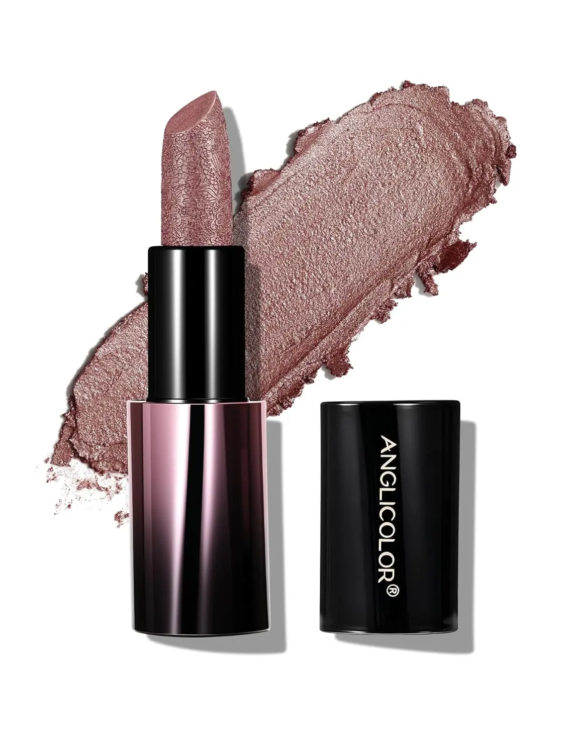 ANGLICOLOR Shimmer Lipstick, Nourishing Cream with Castor Oil for Hydrating Moisture, Buildable Pearlescent Metallic Finish, Luxury Lip Makeup for Women, Daily, Smooth, Lightweight, Cruelty Free Lipstick & Lip Gloss, High Pigmentation Lipstick & Lip Gloss