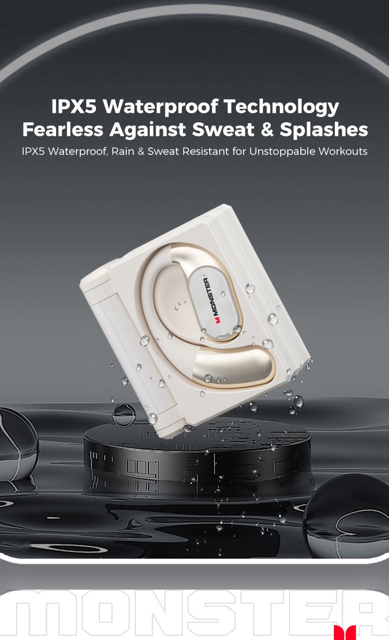 Monster Ear Buds - Headphones Bluetooth with Dual-Fold Design, Noise Isolation - 145H Playtime Wireless Earbuds Bluetooth 6.0, IPX5 Waterproof & Sweatproof Wireless Headphones, Headset Ideal Traveling Gadgets & Electronic Gifts for Men and Women