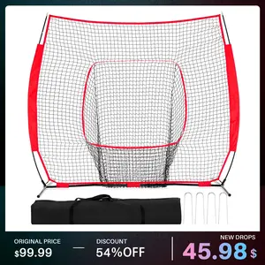 7x7 FT Baseball Hitting Net, Portable Softball Nets with Carry Bag, Baseball Pitching Net for Hitting, Batting, Pitching, Throwing, Indoor/Outdoor Versatile Use for All Levels
