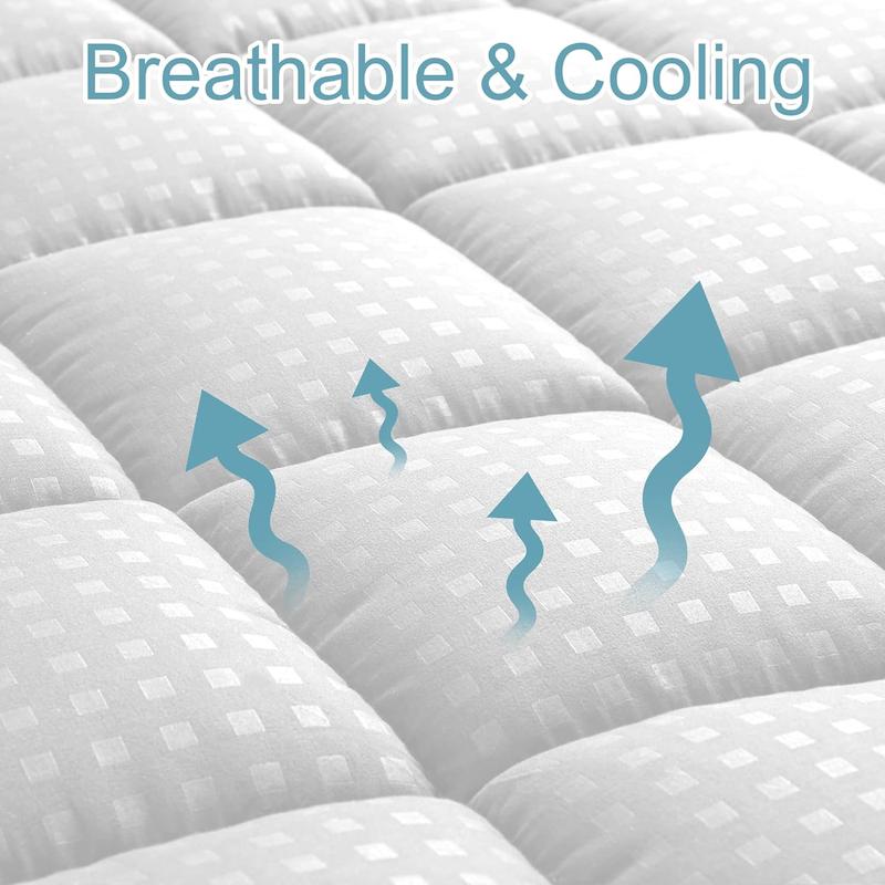 WeCharmer Mattress Pad Protector(350GSM & 500GSM)– Quilted Fitted Cooling Breathable Soft & Fluffy Mattress Topper Cover with 8-21” Deep Pocket – Comfortable Bedding Mattress Protector for Cooler Sleeping WeCharmer Mattress Pad Protector(350GSM & 500GSM)– Quilted Fitted Cooling Breathable Soft & Fluffy Mattress Topper Cover with 8-21” Deep Pocket – Comfortable Bedding Mattress Protector for Cooler Sleeping
