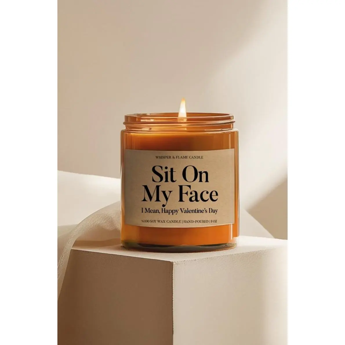 Sit On My Face Candle, Funny Husband Boyfriend Gift, Dirty Valentines Day Candle, Gifts For Him, Adult Humor Candle