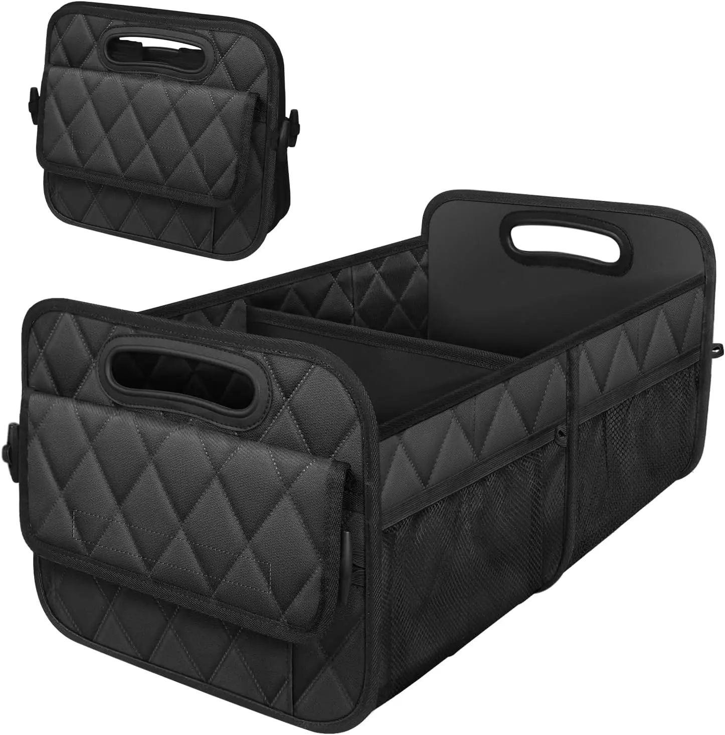 Trunk Organizer - Car Organizer, Foldable Trunk organizer for SUVs & Sedans, Sturdy Car Organization for Car Accessories, Tools, Sundries, Black, storage