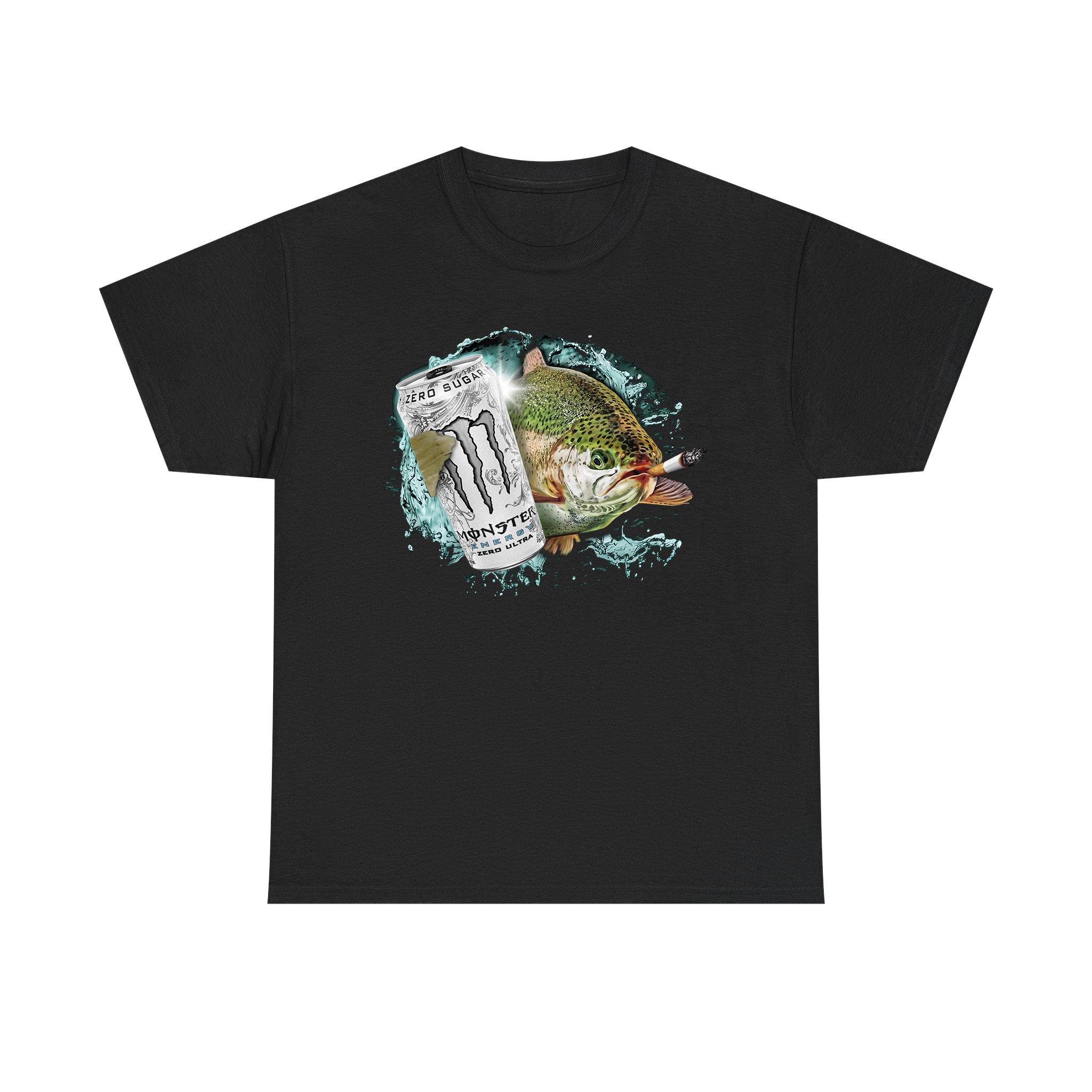 Dope Fish Shirt – Funny White Monster Fish Tee