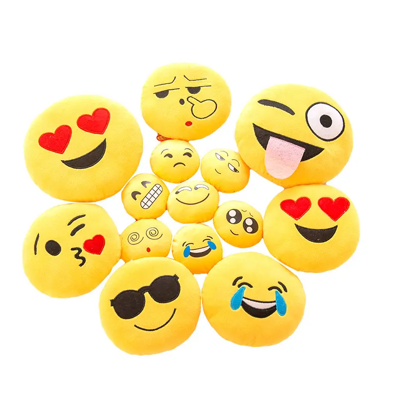 A fun plush toy with a novel smiley face expression, can be used as a pillow or cushion, suitable for corporate events and as a gift for children