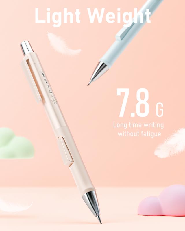 Nicpro 20Pack Pastel Mechanical Pencil Set, 8Pack Fast Click Aesthetic Lead Pencils 0.5 & 0.7 mm with HB Lead Refills, Erasers for Artist Drafting School Student Writing, Drawing, Sketching -with Case