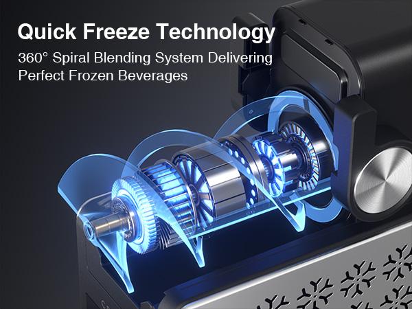 [Gift for Party] CROWNFUL Slushie Machine, 100oz Frozen Drink Maker&Soft Serve Ice Cream Machine, No Ice Needed, Slushy Machine for Home with 6 Preset Programs&Auto-Clean, for Frozen Margaritas, Frappés, Milkshakes&More