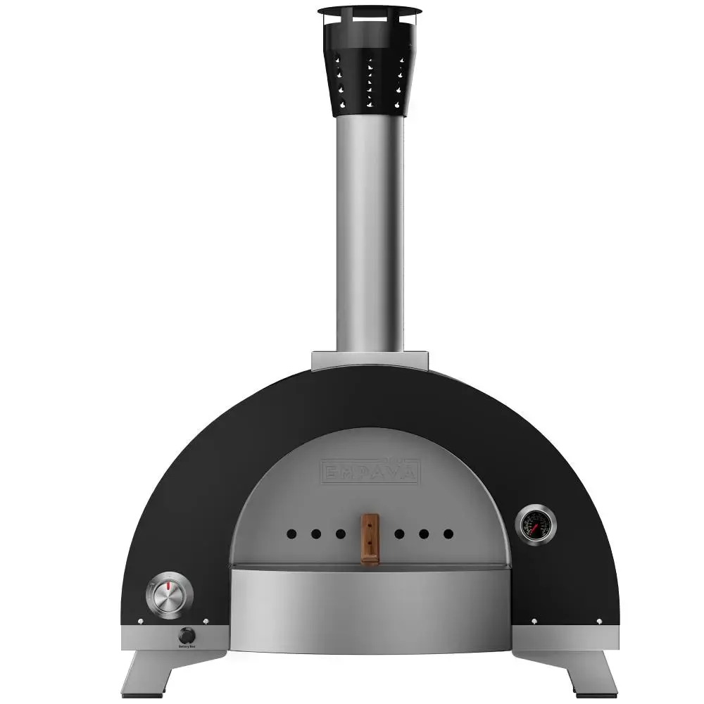 Empava Outdoor Dual-Fuel Wood-Fired and Gas Countertop Pizza Oven for Household Kitchen Use
