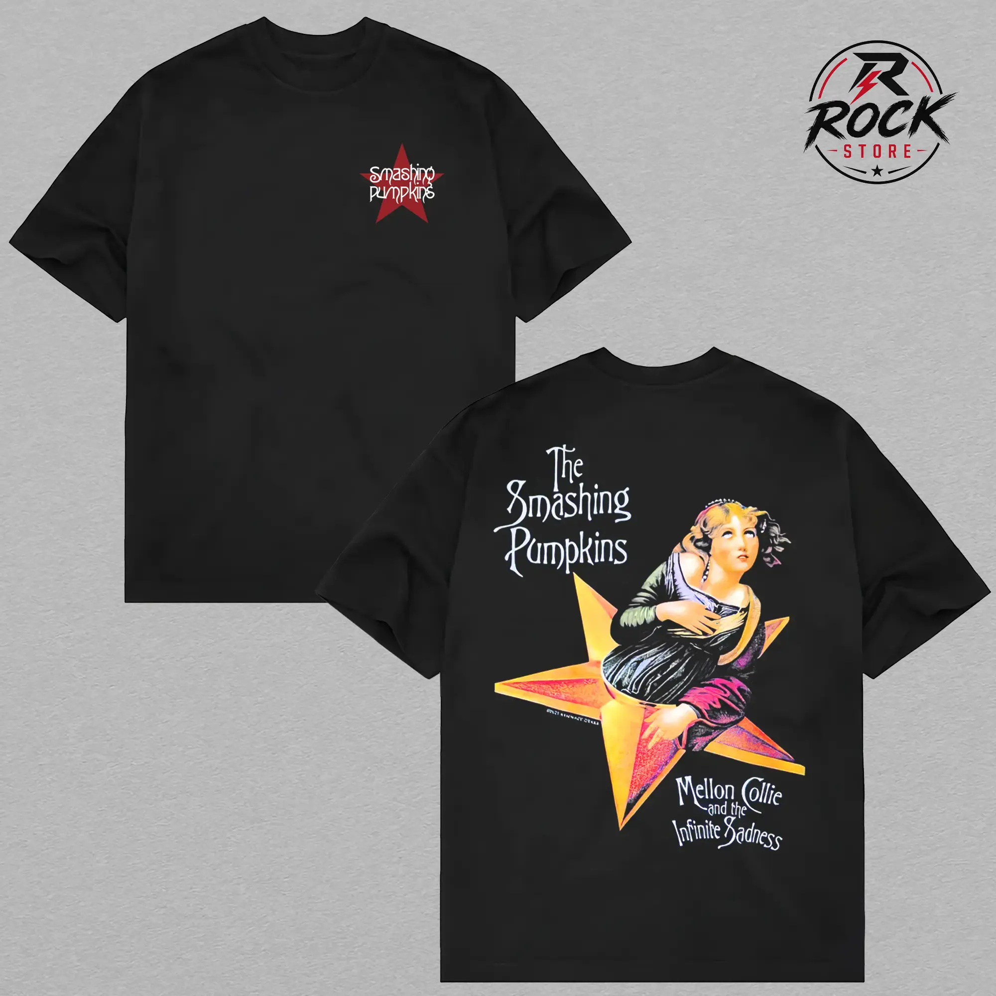 Smashing Pumpkins Mellon Collie and the Infinite Sadness T-Shirt, Vintage Alternative Rock Band Tee, Retro 90s Music Graphic Shirt, Unisex Casual Concert Style Top, Rock Music Fan Gift for Men Women