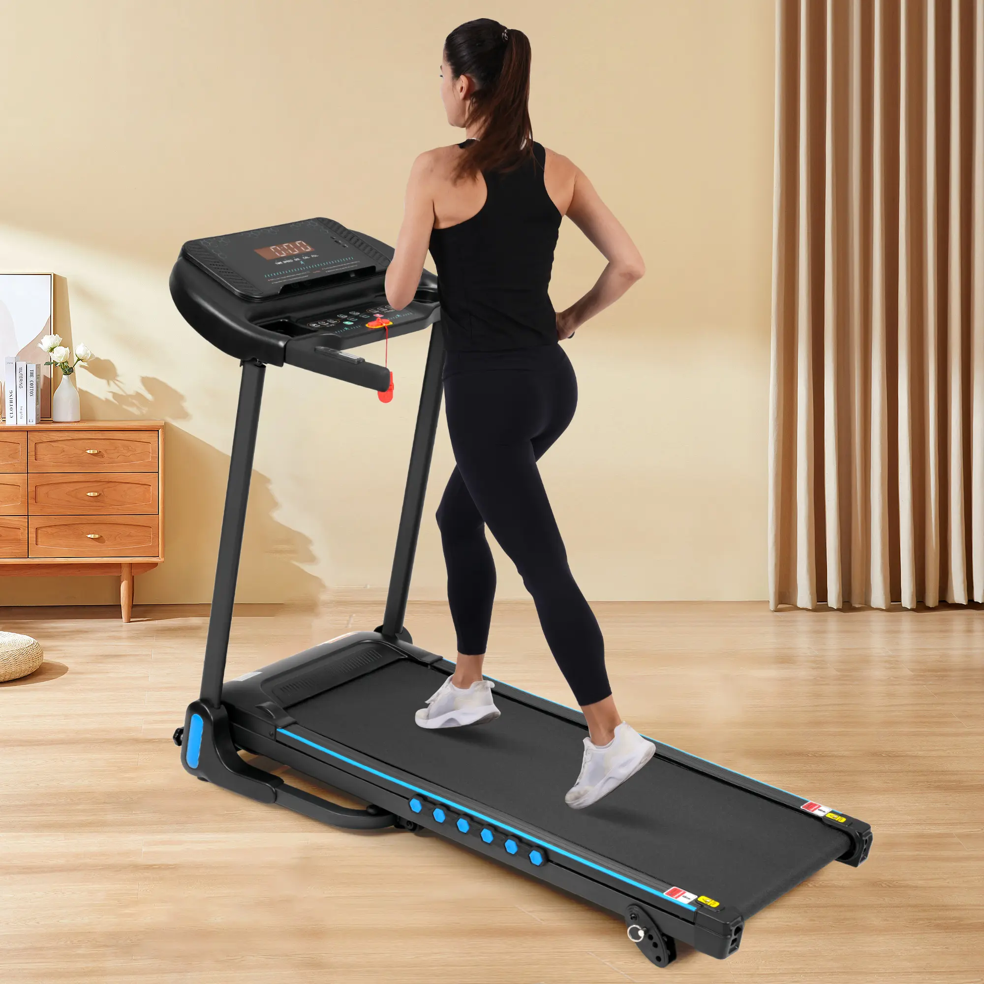 SAVEYOUR Motorized Incline Walking Treadmill for Home Gym Cardio, 3.0 HP, Auto-Folding with Hydraulic System, 350lbs Heavy-Duty, 10MPH, Bluetooth Speaker, USB & Type-C Charging, Padded Deck, Cardio At Home, Foldable Treadmills, Motorized Treadmills