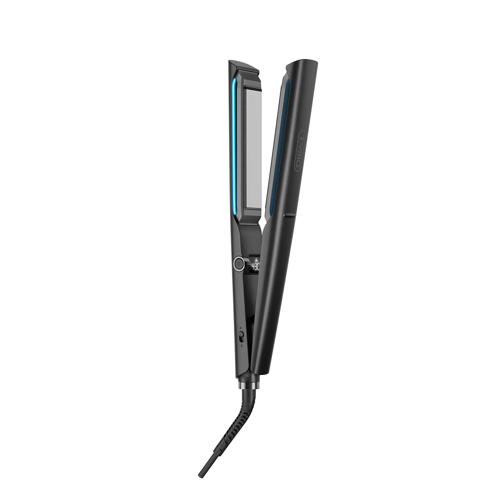 TYMO FLAIGHT HOLO-  2.0 Flat Iron Hair Straightener for Women - 1” Long Ceramic Professional 2 in 1 Straightener and Curler for Fast, Smooth Styling, Innovative Hollow Design to Boost Curls, 500M Ionic, Black Titanium Hair Straightener Straightening Iron
