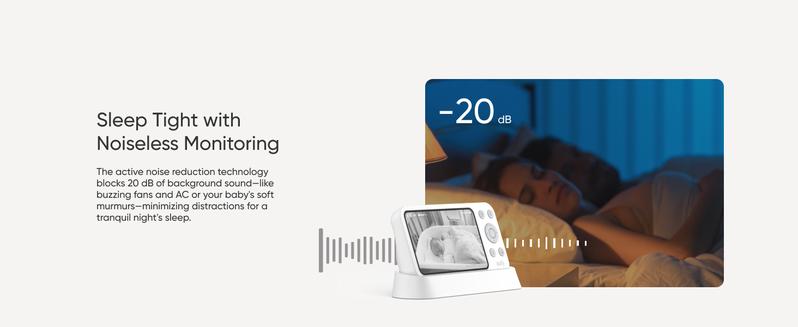 eufy E21 Baby Monitor, with 4K Camera, Hybrid Wi-Fi and No Wi-Fi Connection, App and Monitor Control, Ultra-Clear Night View, Pan-Tilt, 8× Zoom, Portable Camera with Built-In Battery, ANR, Smart Alerts｜Spingtok