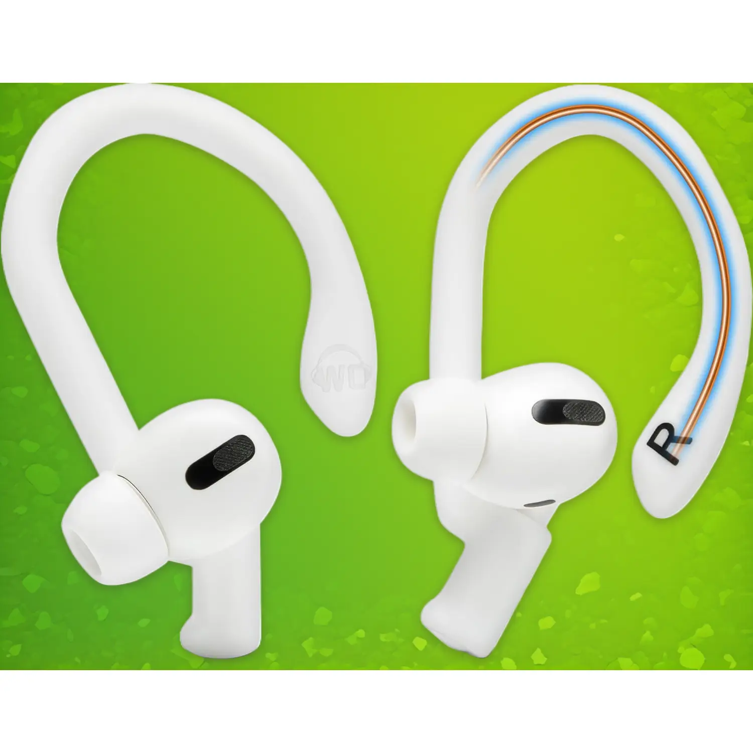 Premium Adjustable White Silicone Ear Hooks for AirPods Pro 3 - Wicked Cushions, Malleable Core, Custom Secure Fit, Comfortable Accessories (Patent Pending)