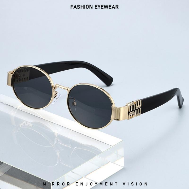 2026 Trendy European & American Round Sunglasses - Women’s Metal Logo Detail Shades with UV Protection (Retro Streetwear Pick) 2026 Trendy European & American Round Sunglasses - Women’s Metal Logo Detail Shades with UV Protection (Retro Streetwear Pick)