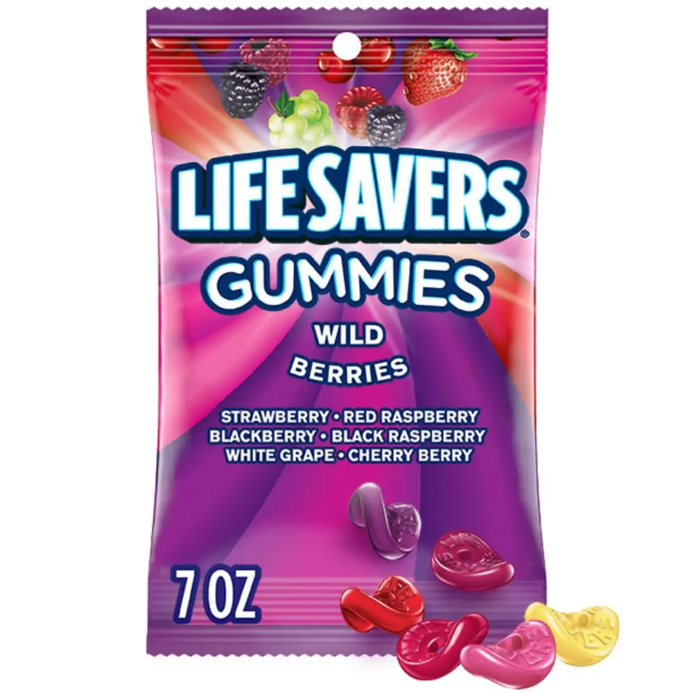 LIFE SAVERS Gummy Candy, Wild Berries, 7 oz Bag LIFE SAVERS Gummy Candy, Wild Berries, 7 oz Bag