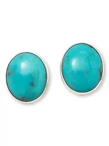 Mine Finds by Jay King Rio Azul Turquoise Sterling Silver Oval Stud Earrings