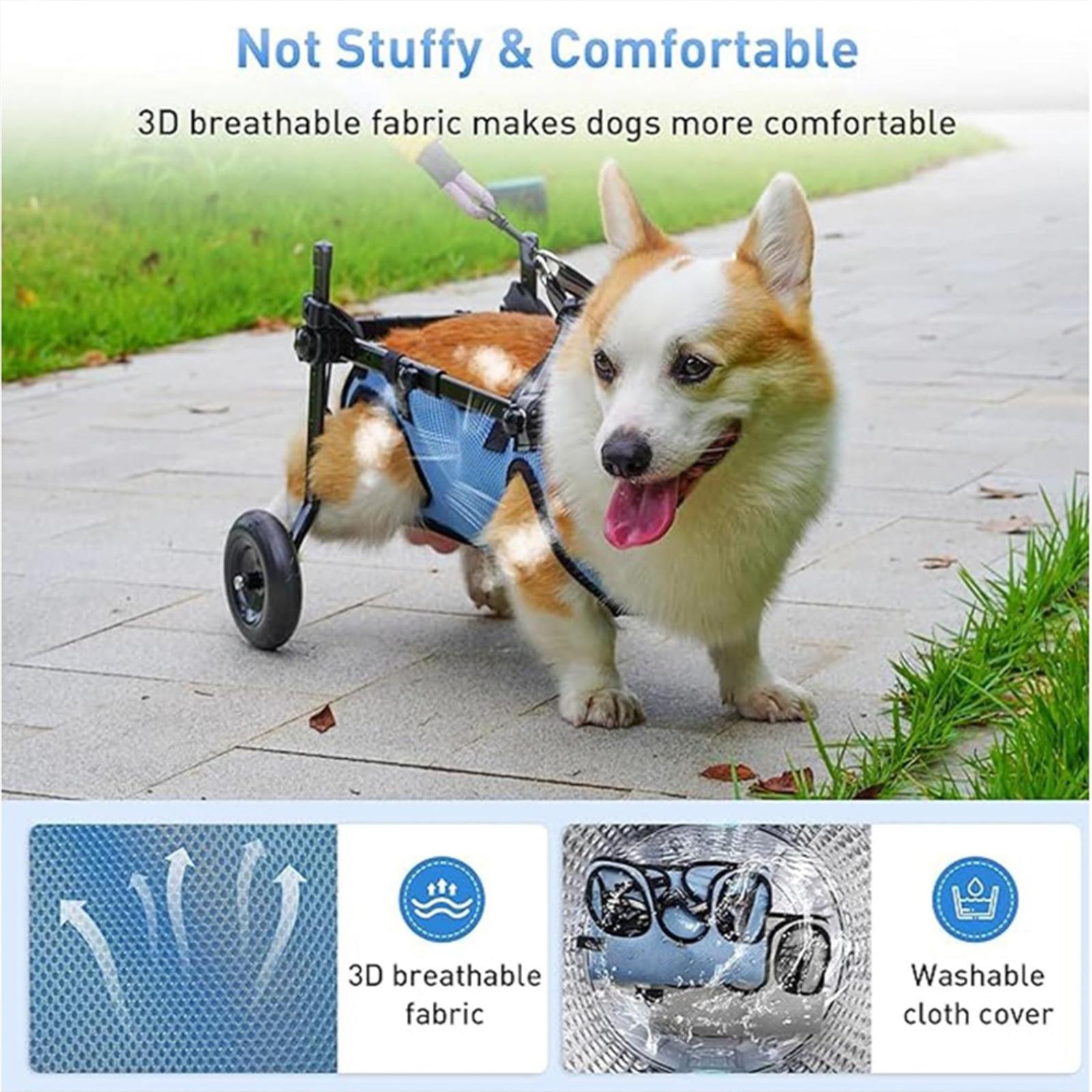 Dog Wheelchair for Back Legs, Dog Wheelchair Cart, Doggy/cat Wheelchairs with Disabled Hind Legs Walking, Mobility Aids for Small Pets Hind Limbs, Dogs Carts with Wheels, Light Weight,S/M