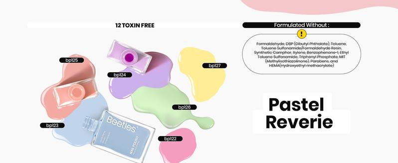 Beetles Pastel Nail Polish Set Nude Nail Polish Set Quick Dry Finger Nail Polish DIY Air Dry Nail Art Salon Home Pastel Reverie Gift for Women matrix Manicure Cutics   Easter'sGift