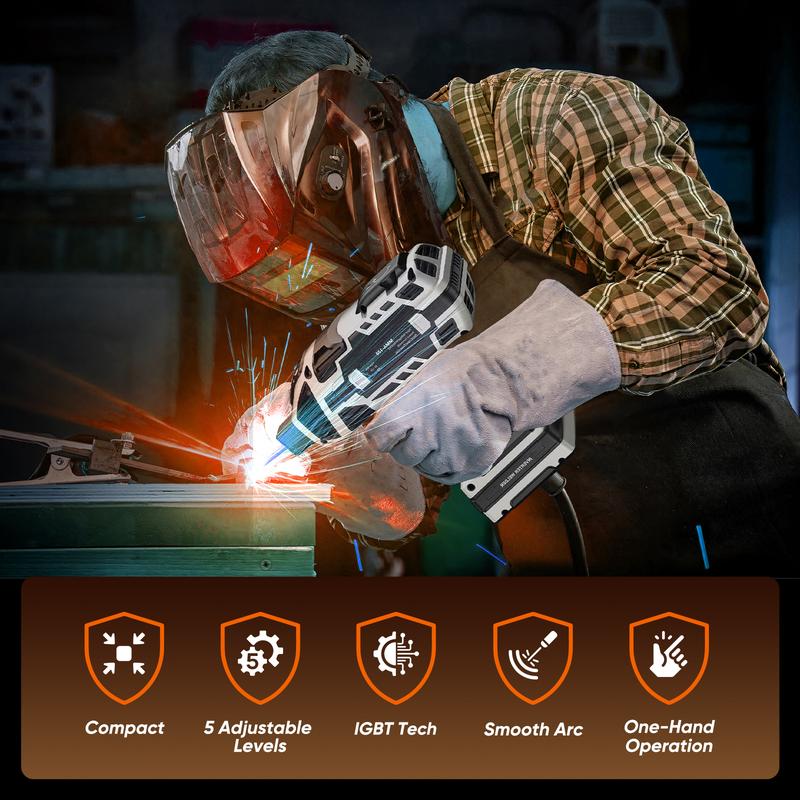 [ Valentine's Day gifts ] Saker 110V Portable Welder with IGBT Inverter Variable Current Regulation, 20-120 Amps Output, Compact & Lightweight, Ideal for DIY & Professional Use, Best Gifts Springtok