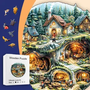 Wooden Jigsaw Puzzle, Adult Wooden Jigsaw Puzzle, 200 Piece High Density Wooden Jigsaw Puzzle, Unique Irregular Animal Shapes, Perfect Holiday Gift, Modern Art Home Decor, Ideal for Friends and Family, Suitable for Adults and Children