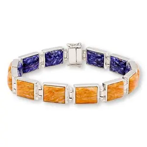 Mine Finds by Jay King Reversible Spiny Oyster Shell Magnetic Link Bracelet