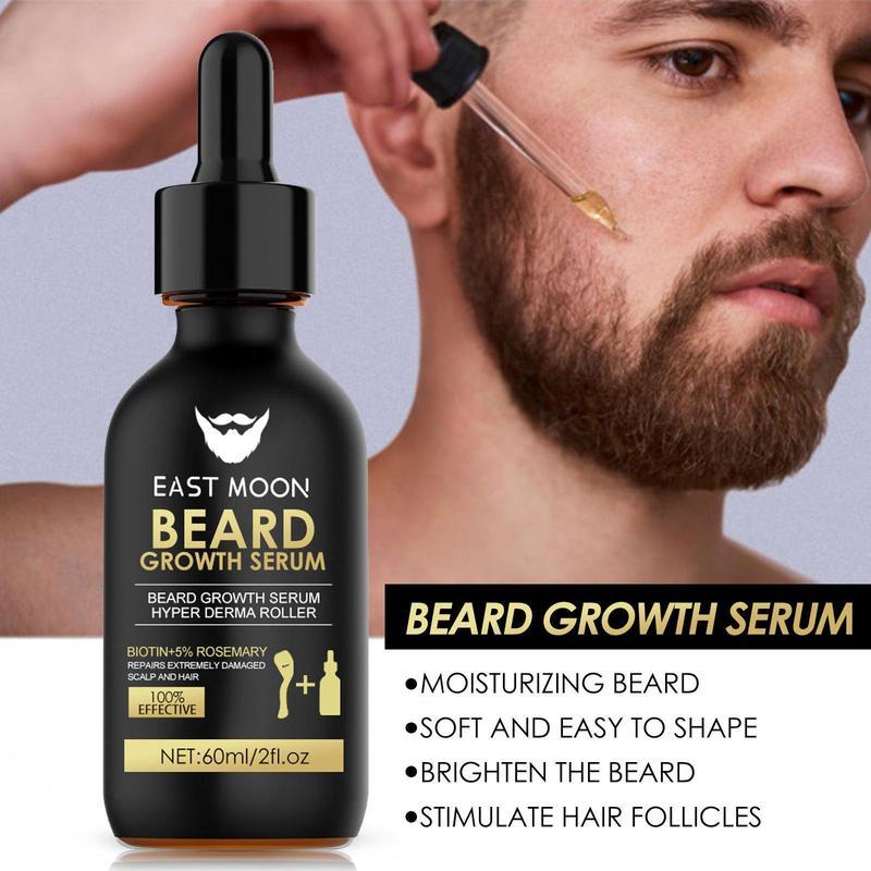 Beard Growth Kit For Men and Women, Hair Loss and Hair Regrowth Treatments,Nutritional Oil for Thicker and Shiner Beards, Black