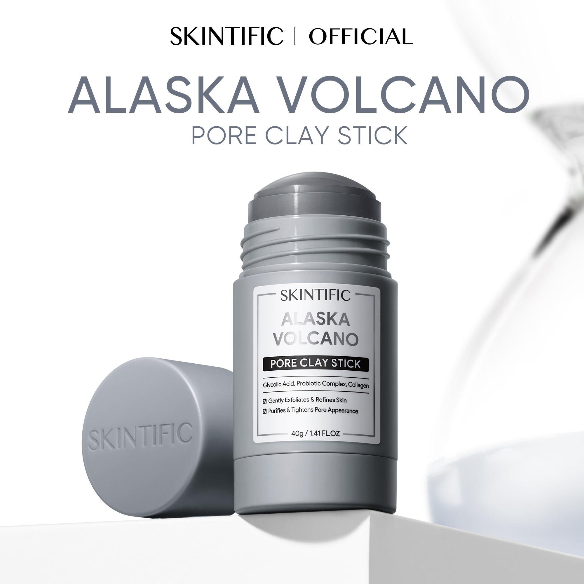 SKINTIFIC Alaska Volcano Pore Clay Stick Cleansing Blackhead Remover Face Mask Stick with Natural Clay Gentle Exfoliating Smoothing Skin Non-Drying Skincare SKINTIFIC Alaska Volcano Pore Clay Stick Cleansing Blackhead Remover Face Mask Stick with Natural Clay Gentle Exfoliating Smoothing Skin Non-Drying Skincare
