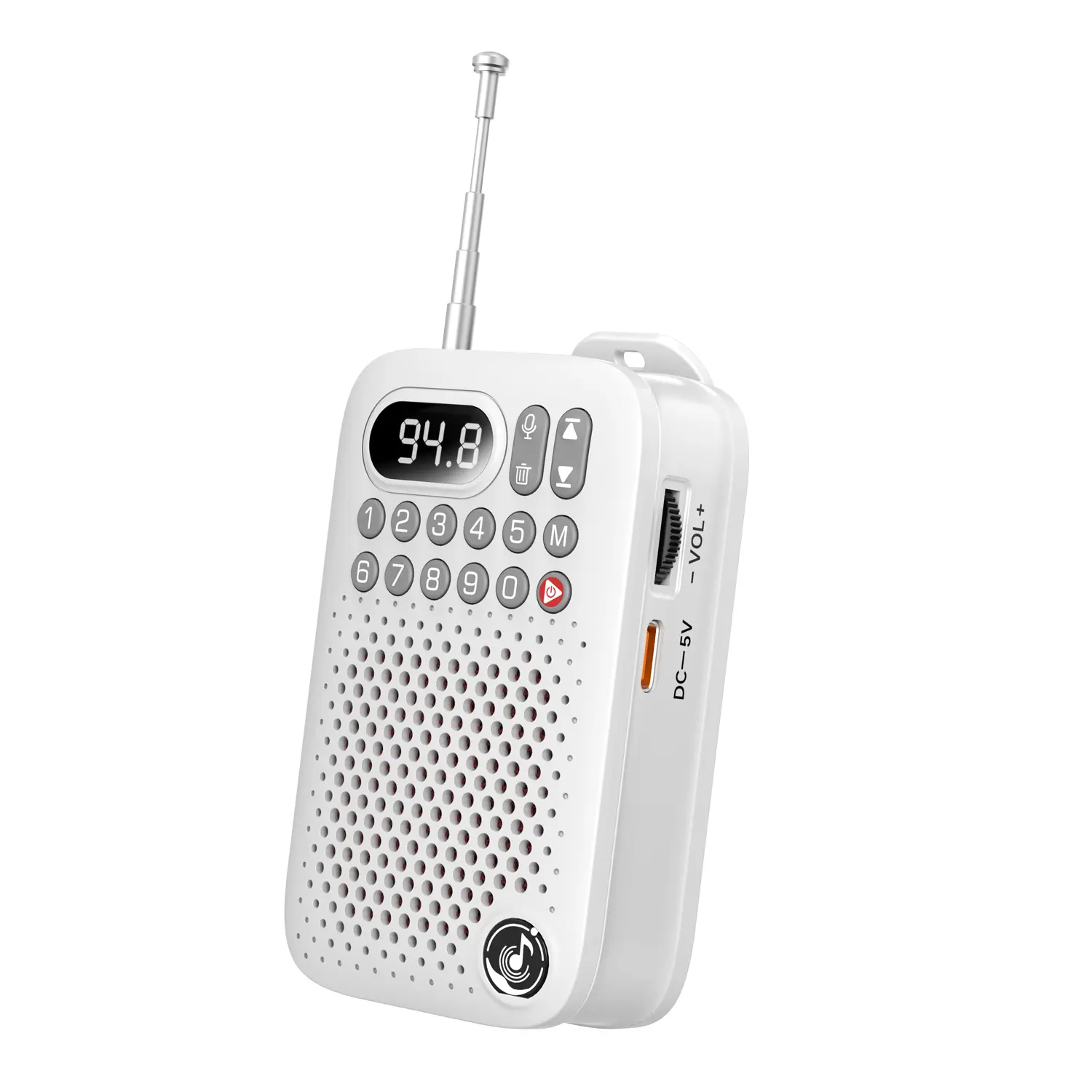 Portable Digital FM Radio Audio Gadget - Rechargeable Bluetooth Wireless Connectivity, TF Card Slot, Timer Shutdown, Recording Function, Back Clip for Walking, Easy Operation, Travel Essential Gift Choice