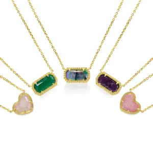 Birthday Necklace For Women Heart Adjustable Length Pendant Necklace for Women, Fashion Jewelry Heart Shaped Necklace, Gold Plated, Minimal Adornments