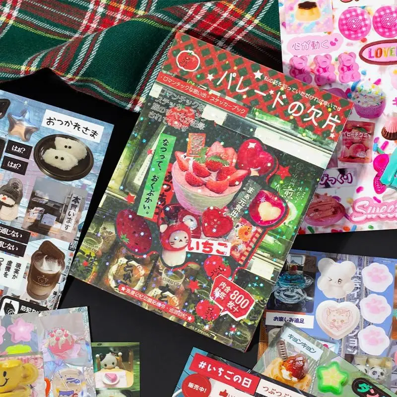 45 Pieces Japanese Ancient Comic Style Decorative Stickers – 800+ Designs in 1 Book, Aesthetic Stickers with Retro Manga Vibes, DIY Stickers Book for Journaling, Scrapbooking