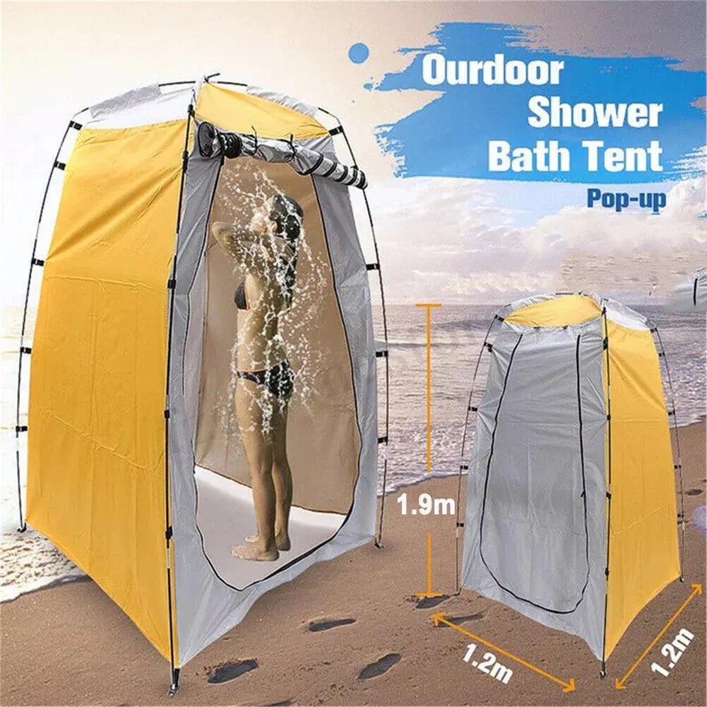 Popup Canopy Tent - Waterproof Windproof Instant Setup Portable Privacy Shelter, 1.5kg Large Full-Height Hiking/Light Outdoor Shower Tent with Privacy Zipper, Carrying Bag for Changing Room, Portable Toilet